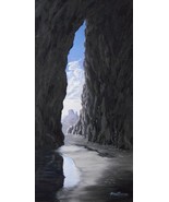 Cave Bandon Beach Pacific Ocean Oregon Coast Original Realistic Irene Li... - £934.02 GBP