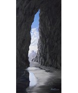 Cave Bandon Beach Pacific Ocean Oregon Coast Original Realistic Irene Li... - $1,607.05 CAD