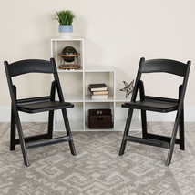 Black Resin Folding Chair LE-L-1-BLACK-GG - £43.11 GBP