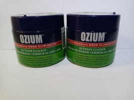 Ozium (2) 4.5oz Outdoor Essence Smoke &amp; Odors Eliminator Gel Car Air Fre... - £11.44 GBP