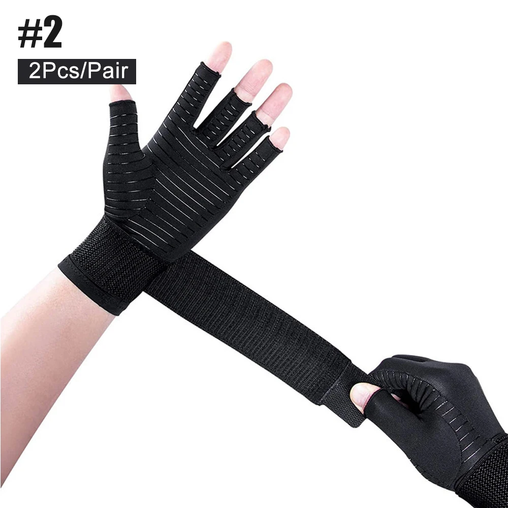 Mpression gloves women men relieve hand pain swelling and carpal tunnel fingerless thumb155 crop