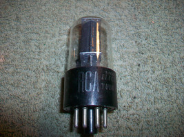 Vintage RCA 6K6GT Black Plate Bottom D Getter Made in USA Test Good - $10.88