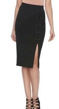 Womens Skirt Studded Pencil JLO Jennifer Lopez Black Pierced Sleek NEW $58-sz 8 - £23.74 GBP
