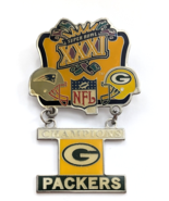 VTG NFL Super Bowl XXXI Champions Green Bay Packers Enamel Pin 1997 Pete... - $20.50 CAD