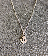 925 Sterling Silver Plated Anchor Pendant Necklace Silver Color - $245.38 MXN