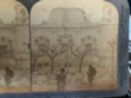 Stereoview Slide Remains of the cathedral after the Earthquake Reggio It... - $3.86
