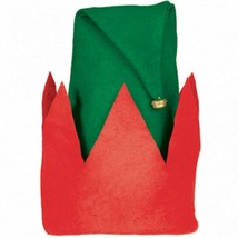Child&#39;s Felt Elf Hat 13&quot; x 11&quot; Red Green - $3.95