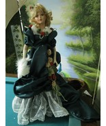 Seymour Mann 22&quot; Victorian Doll, New, Green and Gold Dress Silk Flowers - $168.87 CAD