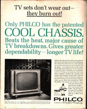 1963 Philco Television Cool Chassis Penguin Home Theatre Vintage Print A... - $24.11