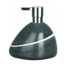 Spirella Etna Stone Soap Dispenser Polyresin Black White Stone Effect Height 14. - $41.00