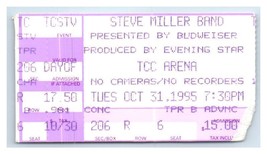 Steve Miller Fascia Concerto Ticket Stub Ottobre 31 1995 Tucson Arizona - £37.06 GBP