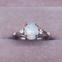 Natural Ethiopian Welo Fire Opal Gemstone 925 Sterling Silver Handmade Ring  - £89.00 GBP