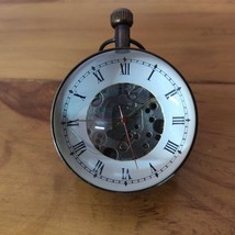 Desk Clock Antique Brass Ball Clock Mechanical Vintage Table Top Decorative Gift - £20.33 GBP