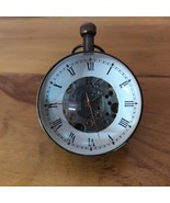 Desk Clock Antique Brass Ball Clock Mechanical Vintage Table Top Decorat... - £20.17 GBP