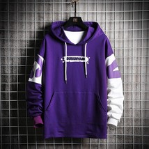 ZOGAA work Graffiti Harajuku Japanese Streetwear Hip Hop Purple Sweatshirt Hoodi - £77.48 GBP
