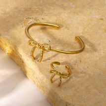 Wholesale Jewelry French Style Bow Knot 304 Stainless Steel 18K Gold Pla... - €4,77 EUR+