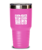 Inspirational Tumbler Avatar Elements Square, Water Earth Fire Air Pink-T-30oz  - £24.95 GBP