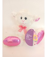 9&quot; Easter Lamb Pink Big Foot Baby Sheep NWT Free Fast Shipping! - £6.40 GBP