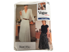 Vogue Sewing Pattern 2035 Tamotsu Career Top Skirt Outfit 1980s Easy UC 8 10 12 - £3.92 GBP