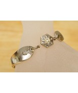 VINTAGE Silverplate Jewelry Exquisite Pattern Spoon Bracelet Magnetic Cl... - $24.74