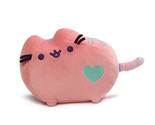 Gund Pusheen Plush 6 in Pink Cat 2015 4048873 Cartoon Cat Emoji Green He... - $19.13