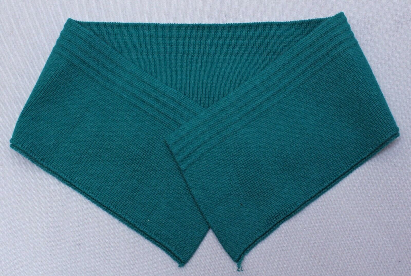 Primary image for Rugby Knit Shirt Collar Turquoise Self-Finished Hemmed Ribbed Trim M515.06