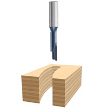 Bosch 85201M 1/2 Shank Router Bit, Carbide Tip Stagger Tooth, Double Fute - $7.95