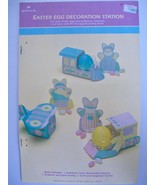 Vtg Hallmark Easter Egg Decoration Set Paper Punch Bulldozer Airplane Tr... - £7.06 GBP
