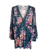 Lovestitch Bel Air Forest Green Boho Floral Dress Small - $46.75