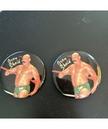 Lot of 2 Vintage 1985 Iron Sheik Pins Original WWF Wrestling WWE - $26.27 CAD
