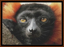 Red Buffed Lemur ~~ Cross Stitch Pattern - £15.80 GBP