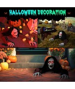 Halloween Light-Up Zombie Groundbreaker Animated with red LED flashing e... - £39.61 GBP
