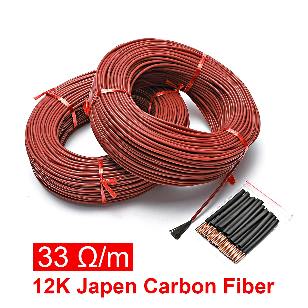 House Home Low cost 10-100m 12K floor heating cable 33 ohm / M carbon fiber heat - £20.54 GBP
