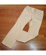 Chico&#39;s Size 31/12 Platinum Jeans Y2K Stretch Denim Yellow Boot Cut Ligh... - $27.44