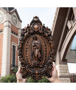 Retro Lady of Guadalupe Wood Carving Religious Gift 14&quot; - €48,44 EUR+