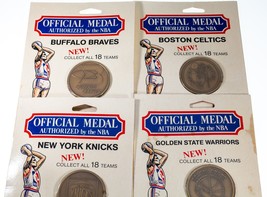 Four Official NBA Medal 39MM in BRONZE  By World Sports Mint - £74.38 GBP
