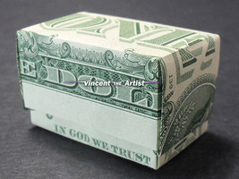 GIFT BOX Money Origami Art Dollar Bill Cash Sculptors Bank Note Handmade - £15.94 GBP