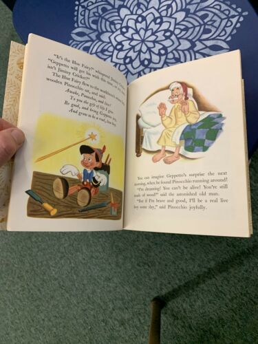 Vintage children stories a Little Golden Book Walt Disney Pinocchio 29 cent Item image 6