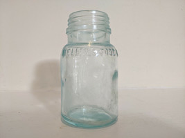 1920-1930s Mellin&#39;s Food Co Baby Food Jar Boston MA Aqua Embossed Vintag... - £11.74 GBP