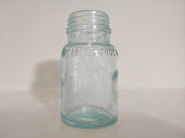 1920-1930s Mellin&#39;s Food Co Baby Food Jar Boston MA Aqua Embossed Vintag... - £11.71 GBP