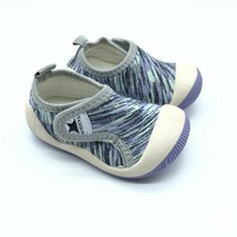 Sport Toddler Boys Girls Slip On Sneakers Water Shoes Striped Blue Gray US 5 - £7.82 GBP
