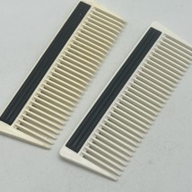 Lot 2 Vintage ESTEE LAUDER White Wide Tooth Comb Vanity Travel Purse Siz... - $22.07 CAD