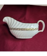 Ridgway Potteries Royal Adderley Gravy Boat Lido Fluted Greek Key White ... - $41.08 CAD