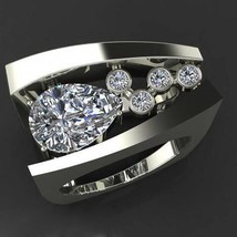 18K White Gold Ring for Women Men Pure Natural AAA Zircon Jewelry Hip-hop Anillo - £18.52 GBP