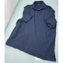 Polo Ralph Lauren Men Polo Shirt Blue Diamond Print Classic Fit Medium M - £15.80 GBP
