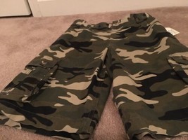 Faded Glory Boys Cargo Shorts Zip &amp; Button Pockets Size 18 Camouflage - $30.07
