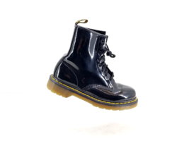 Dr. Doc Martens Womens Size 7 Black Patent Leather Combat Boots 1460W - £63.39 GBP