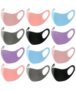 12 PACK Unisex Adult Solid Soft Colors Lightweight Washable Reusable Fac... - $19.79