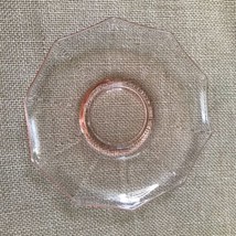 Vintage Cambridge Pink Glass Decagon Saucer Plate Single Piece Replacement - $7.92