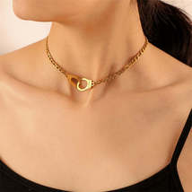 18K Gold-Plated Freedom Handcuff Pendant Necklace - £11.18 GBP